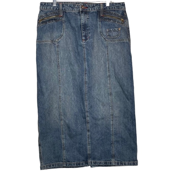 L.A. Blues Dresses & Skirts - Vintage LA Blues Denim Maxi Skirt Long Blue Jean 100% Cotton Sz 16W